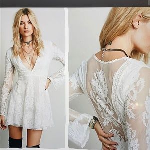 SOLD Free People White Long Sleeve Dress 0 NWT